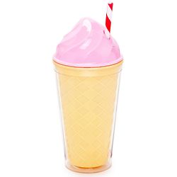 Ice Cream Cone Tumbler with Straw