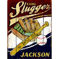 Personalized Little Slugger Plaque