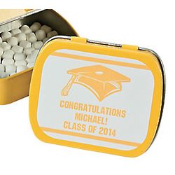 Personalized Yellow Graduation Mint Tins