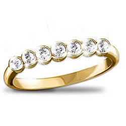 Circle of Love 10K Gold Diamond Women's Ring