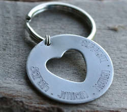 Circle of Love Custom Engraved Key Chain