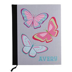 Personalized Notebook with Butterflies Graphic