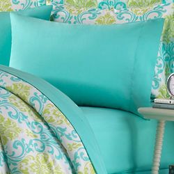 Katelyn Teal Microfiber Sheet Set In Full Findgift Com