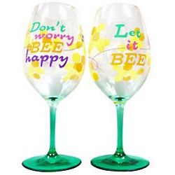 Don't Worry, Bee Happy Goblets