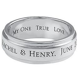 Personalized Sterling Silver Commitment Band