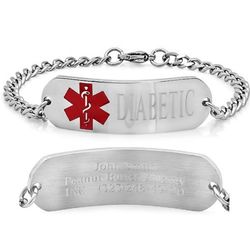 Men's Personalized Stainless Steel Medical ID Bracelet