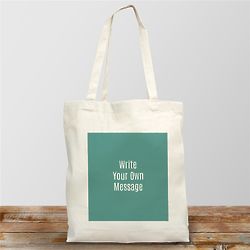 Any Personalized Message Canvas Tote Bag