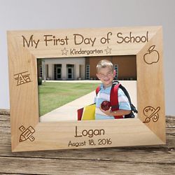 Personalized First Day of School Picture Frame