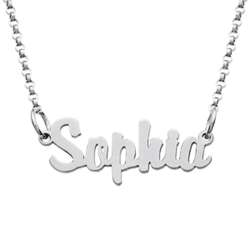Kid's Mini Personalized Name Sterling Silver Necklace