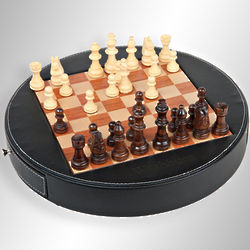 Personalized Leather Premier Chess Set