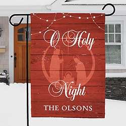 Personalized O Holy Night Garden Flag