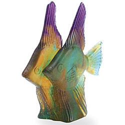 Daum Handcrafted Glass Pair of Fish