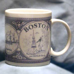 Boston Blue Delph Mug