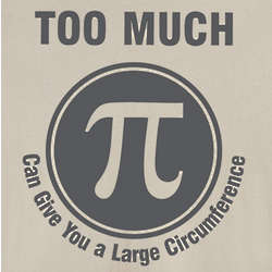 Too Much Pi Can Give You a Large Circumference T-Shirt
