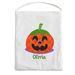 Personalized Ghoulishly Giant Pumpkin Trick-Or-Treat Bag