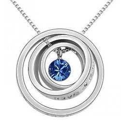 Wish for Luck Triple Rings Pendant Necklace