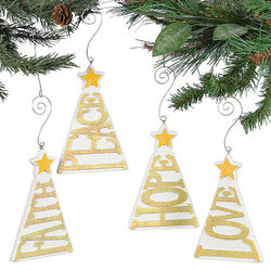 Christmas Tree-Shaped Words Ornaments
