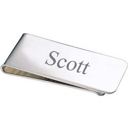 Personalized Silver-Plated Money Clip