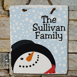 Let It Snow Welcome Personalized Slate Plaque