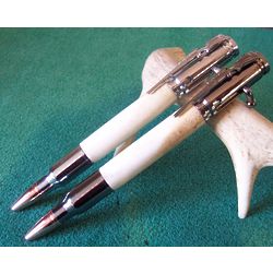 Bolt Action Bullet Cartridge Deer Antler Pen