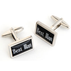 Best Man Cufflinks with Personalized Case