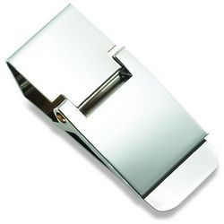 Personalized Silver Hinged Money Clip