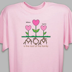 Mom's Personalized Root of Family T-Shirt