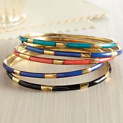 5 Stackable Indian Bangle Bracelets