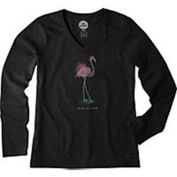 Life Is Good Womens Flamingo Tee Shirt