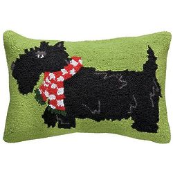 Terrier with Scarf Decorative Throw Pillow