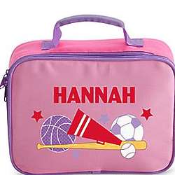 Girl's Personalized All Star Lunch Box in Pink