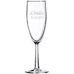 Engraved Grand Noblesse Glass Champagne Flute