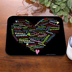 Her Heart of Love Personalized Mouse Pad