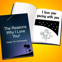 Personalized Why I Love You Anniversary Book