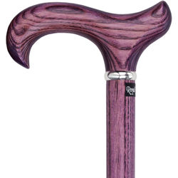 Vivid Purple Derby Walking Cane with Ash Wood Shaft