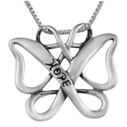 Sterling Silver Celtic Hope Butterfly Necklace