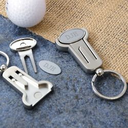 Monogrammed Multi-Function Golf Key Ring
