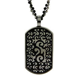 Renaissance Style Stainless Steel Dog Tag
