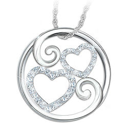 Forever Mother & Daughter Diamond Pendant Necklace