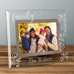 Personalized Decorative Family Name Glass Frame
