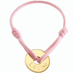 Personalized Gold-Plated Petite Disc Bracelet