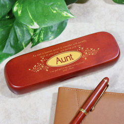 Personalized Aunt Rosewood Pen Set
