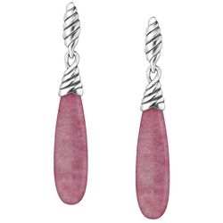 Sincerely Essential Pink Rhodonite Linear Earrings