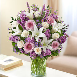 Sincerest Sorrow Lavender and White Floral Bouquet