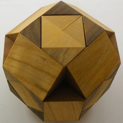 Cross in Ball Brain Teaser Wooden Puzzle