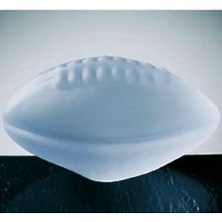 Frosted Glass Football Paperweight