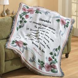 Personalized Daughter Tapestry Throw