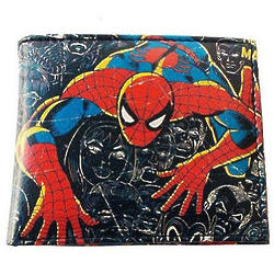 Marvel Comics Spiderman Wallet with Zippered Compartment