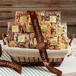 Snack Attack Gift Basket with Father's Day Ribbon