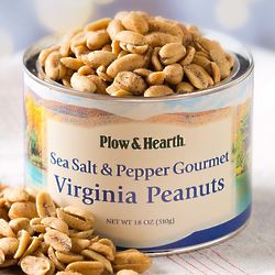 Sea Salt And Pepper Virginia Peanuts in 18 Oz. Resealable Tin